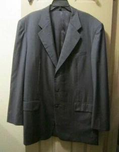 SZ 50L ERMENEGILDO ZEGNA GRAY 3 BUTTON SUIT JACKET BLAZER SPORT COAT, EUC - Picture 1 of 8
