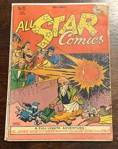 💥 ALL STAR COMICS #31 Wonder Woman Green Lantern Flash Hawkman JSA DC 1946 💥 - Imagen 1 de 24