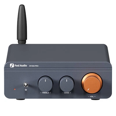 Fosi Audio BT20A Pro 48V GaN Amplifier Bluetooth Home Stereo HiFi ClassD TPA3255 - Image 1 of 4