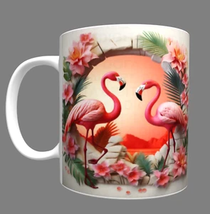 Flamigo= Flowers Coffee Mug Flamigo Fan Great Gift - Picture 1 of 3