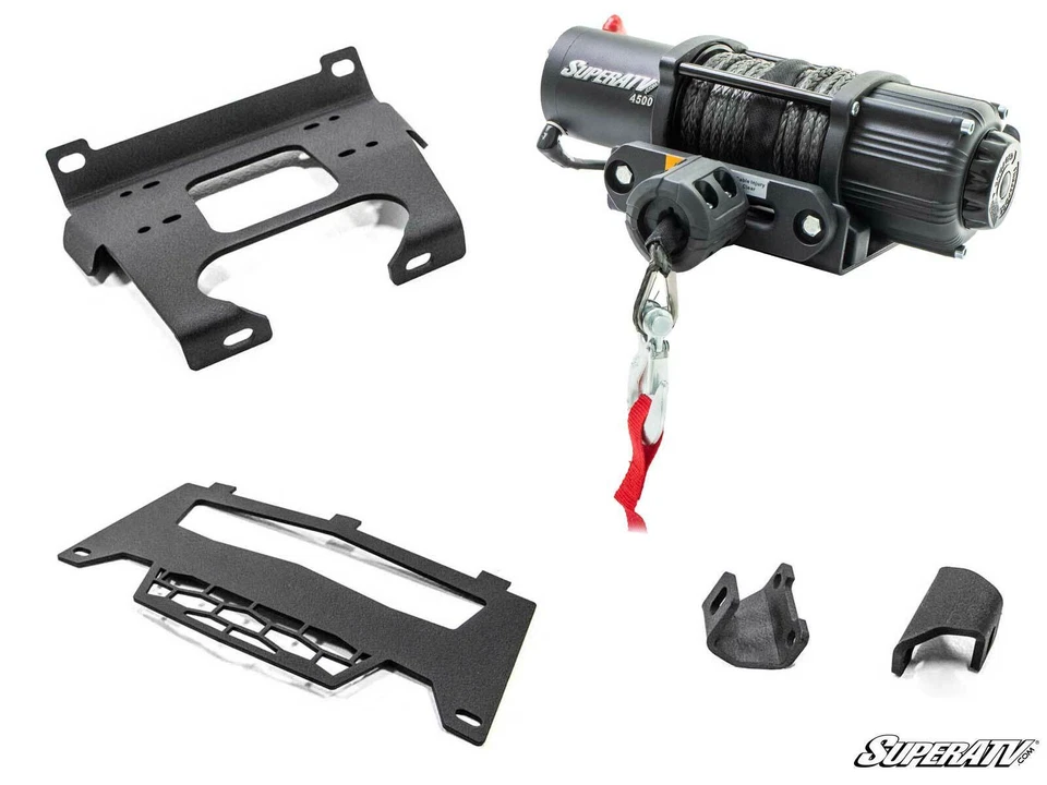 SuperATV 4500 lb. Guincho e placa de montagem para Polaris RZR XP 1000 (2014-2018) - Imagem 1 de 4