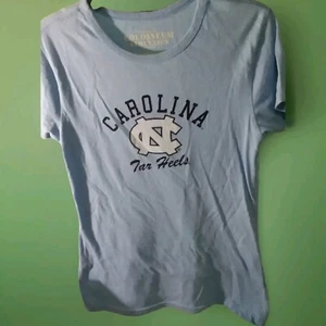 Damas Carolina NC Tacones Alquitranados Manga Corta Camiseta Coliseo Atletismo - Imagen 1 de 5