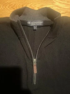 Hart Schaffner Marx Pullover mit 1/4 Reißverschluss Herren groß x fein Merinowolle schwarz - Bild 1 von 3