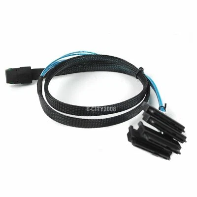 Internal 36Pin Mini SAS SFF-8087 Host to 4 SFF-8482 SAS Hard Disk & Power Cable - Image 1 of 4