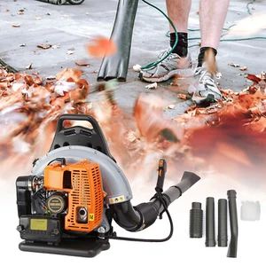 63CC 2 Stroke Backpack Gas Powered Leaf Blower Commercial Grass Lawn Blower NEW - Picture 1 of 16