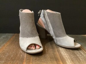 Paul Green Women’s Lexi Sandals gray Nubuck Peep Toe slingback Heels sz US/8.5 - Picture 1 of 10