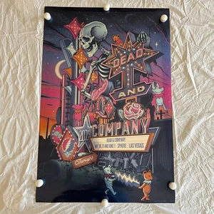 PÓSTER DE ALUMINIO DEAD AND COMPANY SPHERE VEGAS 36X24 SEMANA 3 467/495 5/30,31 6/1/2024 - Imagen 1 de 20