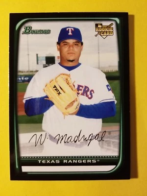 RARE - WARNER MADRIGAL (SP) ERROR NO NAME FRONT #BDP46 RANGERS 2008 BOWMAN - Image 1 of 3