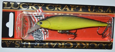 Lucky Craft Pointer 95sp Jerkbait 3 3/4" Chartreuse negro suspensión 5/8 oz Foto 1 de 2