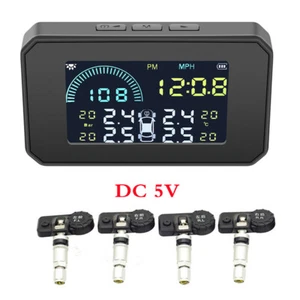Car TPMS OBD2 HUD Wireless Tire Pressure Monitoring System + 4 Internal Sensors - Picture 1 of 11