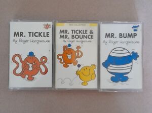 Mr Men Books Cassette Story Tapes x3 Vintage Audio Books Mr Bump Mr Tickle 