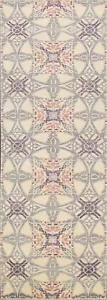 10 ft Geometric Abstract Oriental Runner Rug Hand-knotted Transitional Wool 3x10 - Picture 1 of 12