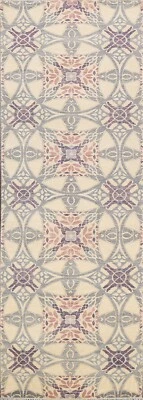 10 ft Geometric Abstract Oriental Runner Rug Hand-knotted Transitional Wool 3x10 - Image 1 of 4