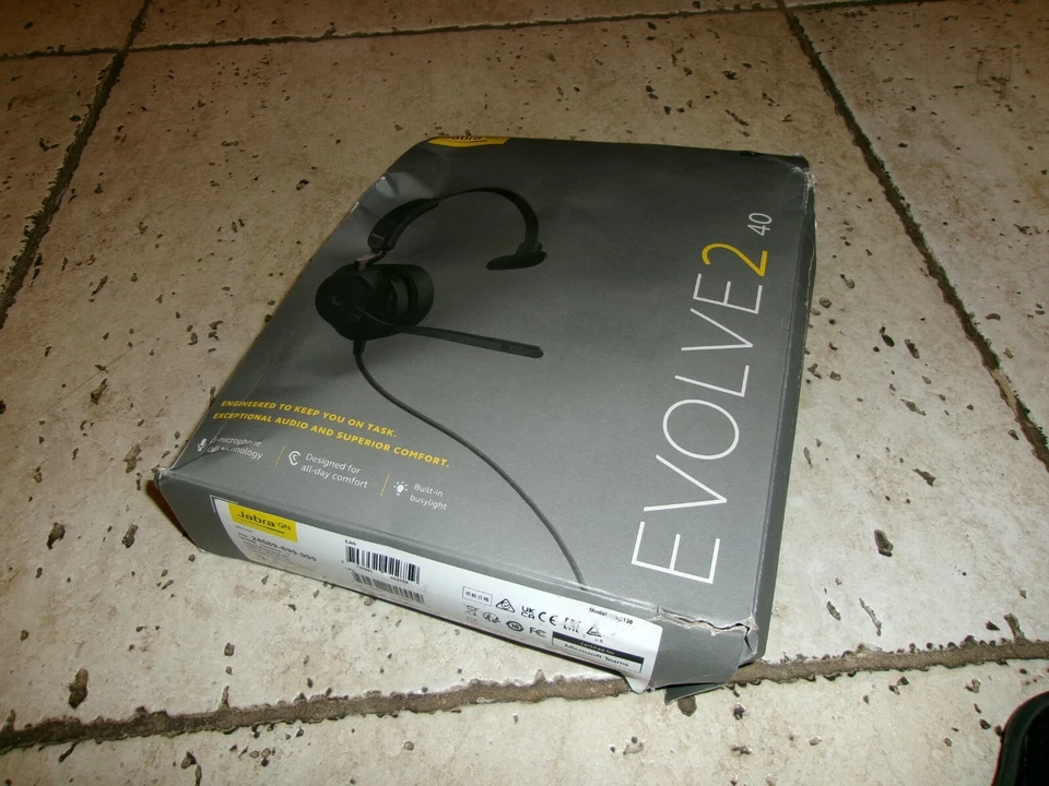 *JABRA* 24089-899-999 Jabra Evolve 2 40 Mono USB-A Corded Headset Open Box - Image 1 of 1
