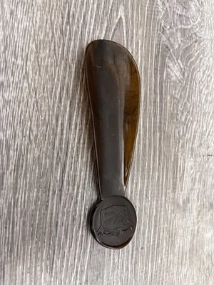 Пластиковый рожок для обуви Florsheim темно-коричневый 5,5 дюйма винтажный - Изображение 1 из 3