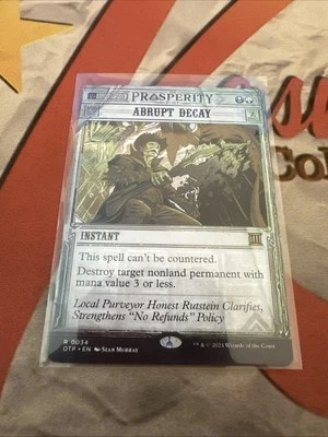 MTG Abrupt Decay Outlaws of Thunder Junction: Breaking News Regular #0034 - Image 1 of 2