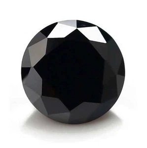 Round Fine Cut AAA Loose Gemstone Synthetic Black Spinel For Assorted Jewelry - Picture 1 of 6