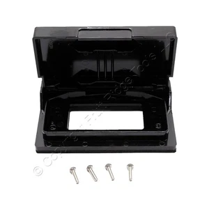 Eaton Black Weather Resistant Horizontal Decorator Self-Closing Cover S3966BK - Picture 1 of 5
