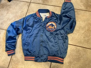 Vintage New York Mets 80s Satin Chalk line Jacket M - Picture 1 of 5