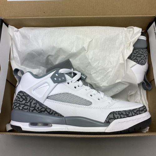 Scarpe basse Jordan Spizike ragazzo taglia 5 5 anni bianco grigio stampa elefante basket nuove
