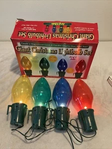 JSNY Set Of 4Jumbo Bulb Lawn Stakes Giant Christmas Lights Yard Big Lots - Picture 1 of 13