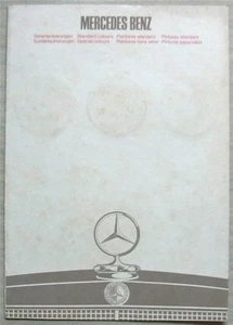 Tabla de colores especiales de colores estándar Mercedes Benz 1969-70 #WZ 1240/06/40/1269 - Imagen 1 de 4