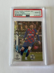 LIONEL MESSI BARCELONA SPECKLE REFRACTOR #1 TOPPS CHROME UCL 2019-2020 PSA 10 - Bild 1 von 3