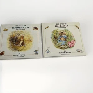 Beatrix Potter Pop-up Books Lot of 2 Tom Kitten Benjamin Bunny - Picture 1 of 8