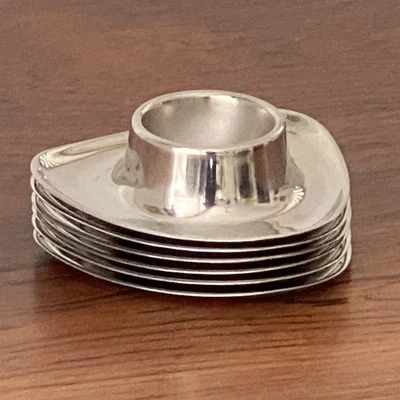 6 QUIST Wüttemberg wie WMF Cromargan, Eierbecher 60/70er, Design W. Wagenfeld - Bild 1 von 4