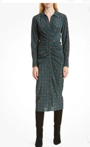 Camisa Midi Verónica Barba Talla 8 Mesika Manga Larga Elastizada Seda $698 - Imagen 1 de 6