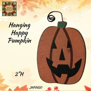 Hanging Happy Pumpkin 2"H - Picture 1 of 1