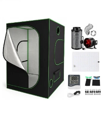 Growbox Komplettset LED | Growzelt Gewächshaus | Zuchtzelt Pflanzenzelt - Bild 1 von 4
