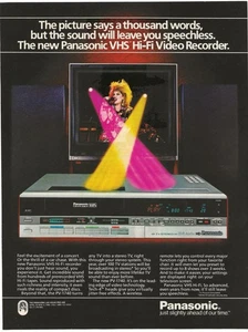 Vintage Print Ad Panasonic VHS Hi-Fi Receiver The Picture Says A Thousand Words - Picture 1 of 5