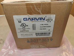 50, Garvin JHK-12 Rev B J Cable Support Hook 3/4" w/ Retainer - Picture 1 of 2