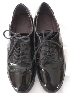 White Mountain Black Oxford Women's Shoes Black Patent vegan Size 10 EUC - Picture 1 of 7