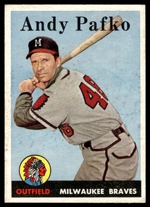 1958 Topps Andy Pafko Milwaukee Braves #223 - Foto 1 di 2