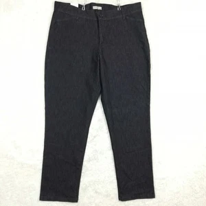 Riders Lee Womens Pants Plain Front Straight Leg Fresno Denim Long Plus 20W New - Picture 1 of 11