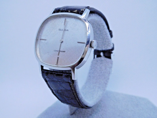 Orologio uomo manuale BULOVA LONGCHAMP SS argento (81450 28174)