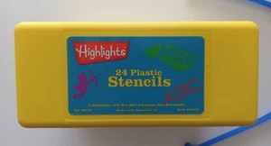 Vintage 1989 Highlights Stencil Factory Box Set Of 24 Stencils - Animals Holiday - Picture 1 of 8