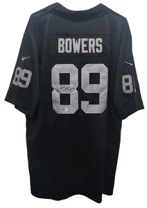 BROCK BOWERS signiertes Raiders schwarz Nike On-Field Trikot #89 Beckett - Bild 1 von 8