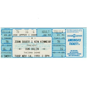 VAN HALEN & ALICE IN CHAINS Full Concert Ticket TACOMA WA 11/14/91 DOME Rare - Picture 1 of 2