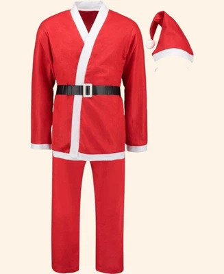 Christmas Santa Claus Suit With Free Hat Santa Claus Suit Free Hat - Image 1 of 3