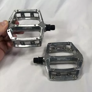 Xpedo B102 BMX Racing Pedals 9/16” Silver SE HTF - FREE FAST SHIPPING - Picture 1 of 9
