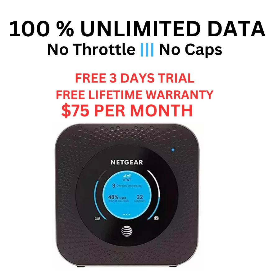 AT&T UNLIMITED DATA Netgear M1 MR1100 4G LTE RV's Internet Home $75/月 — 第 1/2 张图片