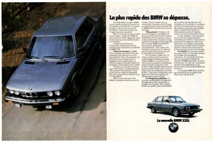 1983 BMW 535i Vintage Original 2-page Print AD - Gray car photo French Canada - Picture 1 of 1