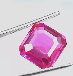5.95Ct Flawless Extremely Rare Pink Ruby Emerald Cut Certified Loose Gemstone - Picture 1 of 5