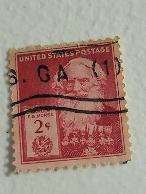 US Sc# 890 2c Samuel F.B. Morse, Inventor 1940 Stamp Used - #4421 - Image 1 of 2