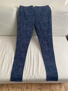 HUSH 95% Cotton Midnight Camo Leggings Navy Grey UK 16 Tall BNWT! - Picture 1 of 6