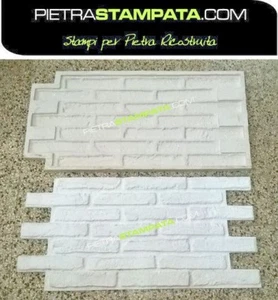 STAMPO CALCO MATRICE IN GOMMA PER FINTA PIETRA GESSO VENEER STONE MOLD - Imagen 1 de 2