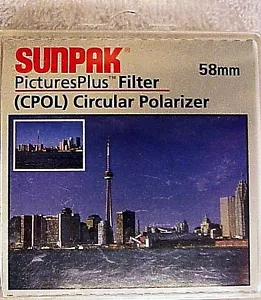 58mm PicturesPlus Filter (CPOL) Circular Polarizer | Sunpak | NEW | $11 | - Picture 1 of 1